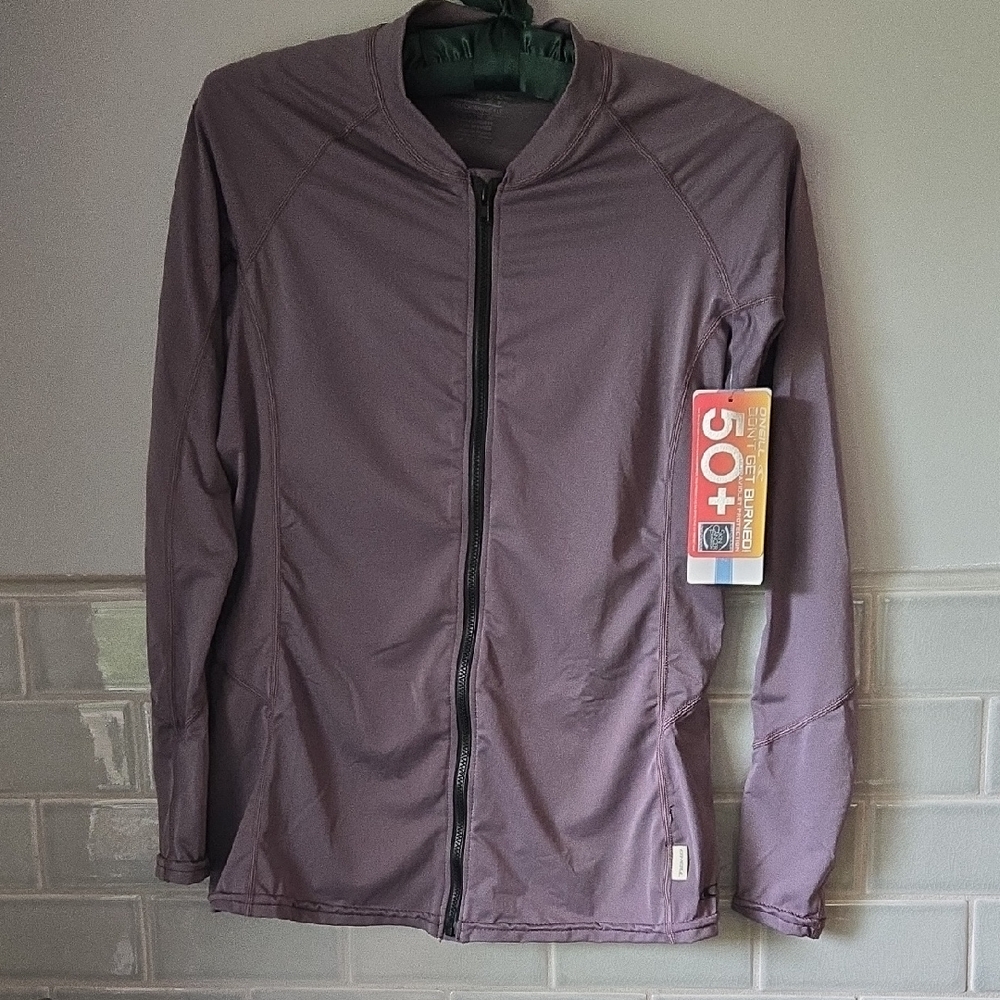 O'Neill Womsn's Zip-Up Swim/Sun Shirt SPF 50+